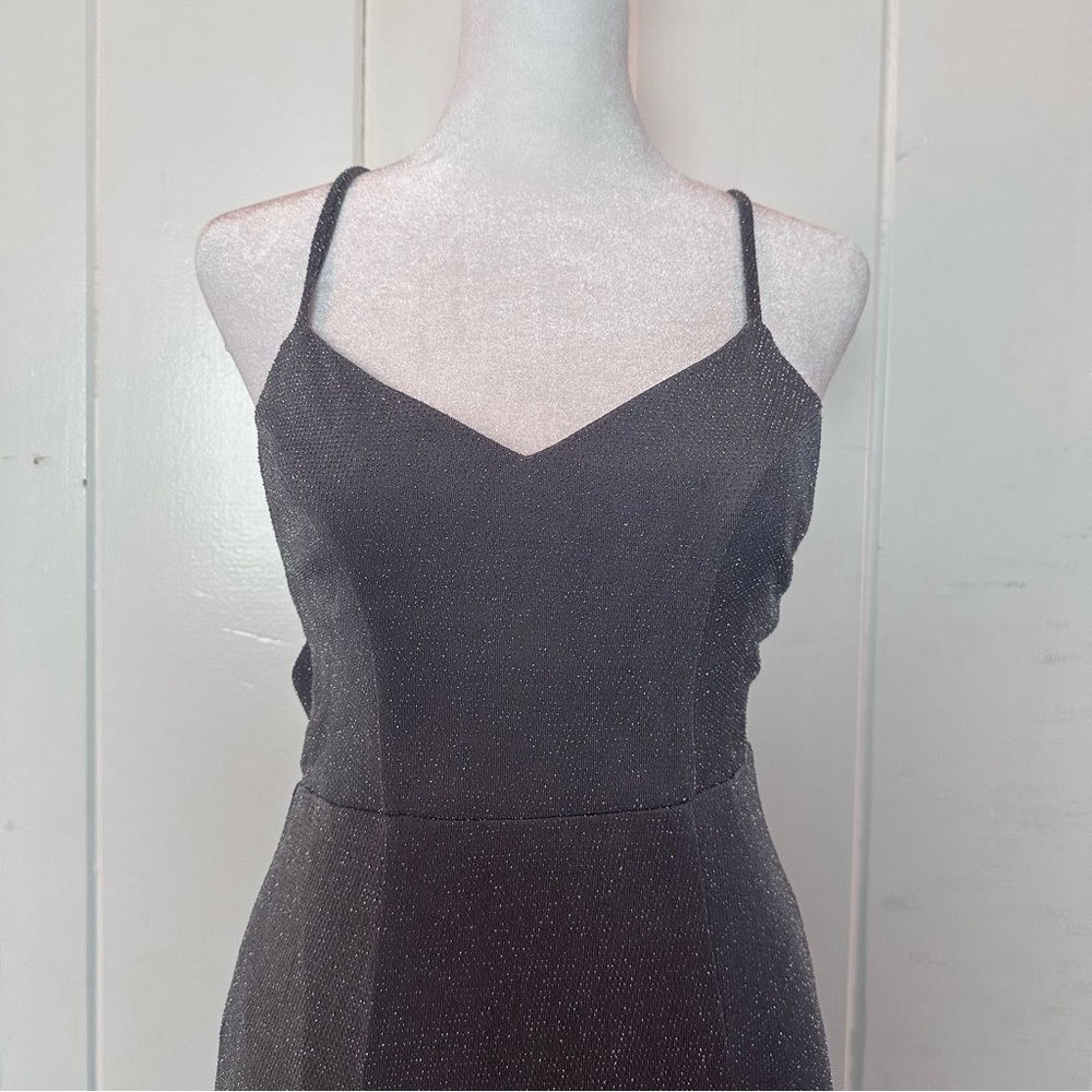 Show Me Your MuMu Sparkling Black Strapless Dress